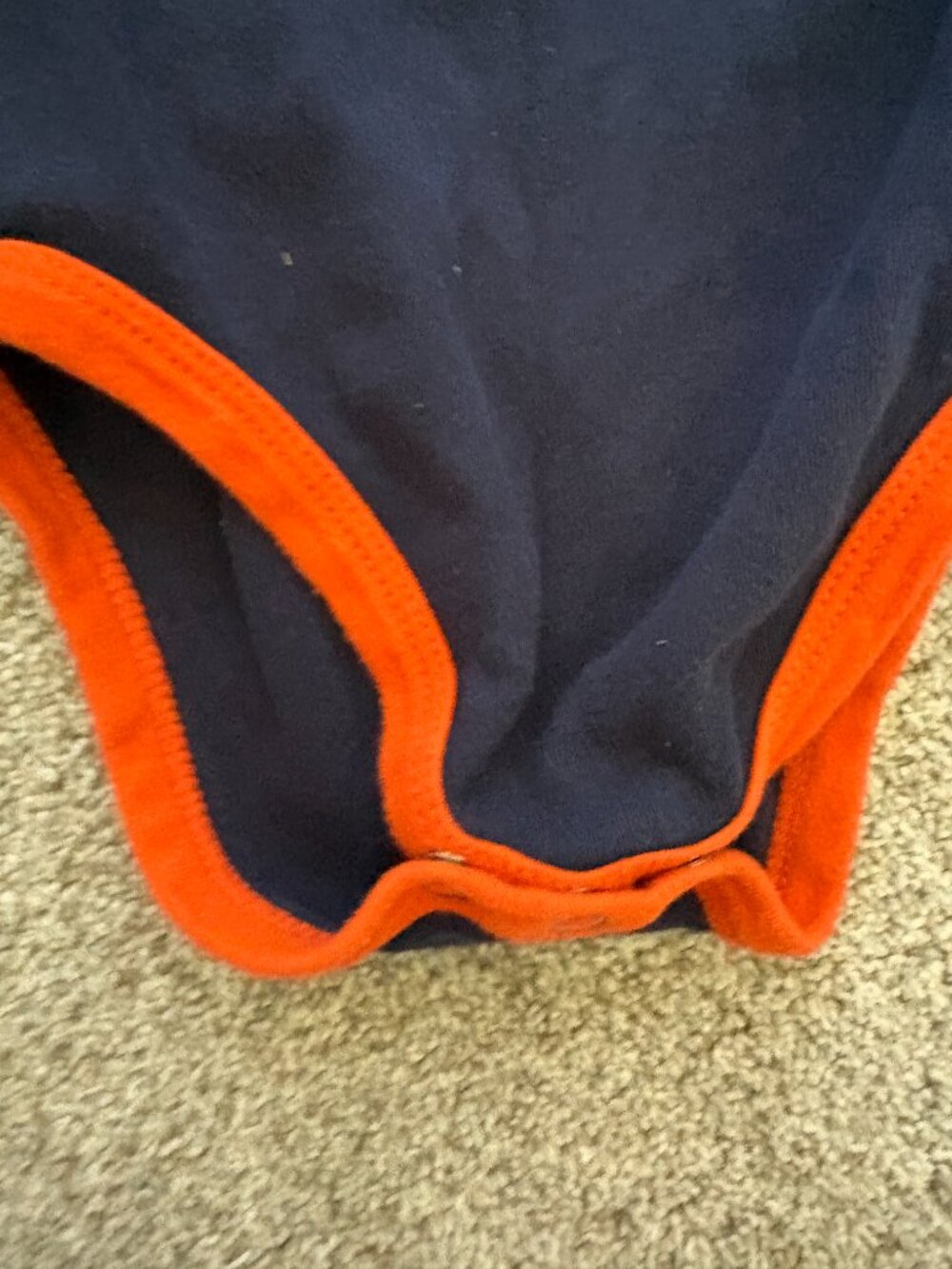 Baby NHL Edmonton Oilers Long Sleeve Bodysuit Blue Orange 24 months Hockey - Picture 4 of 7